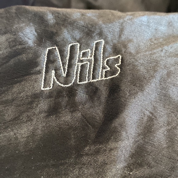 VNTG 1990 NILS Black Satin One Piece Ski Suit Sz 10 - Picture 13 of 15